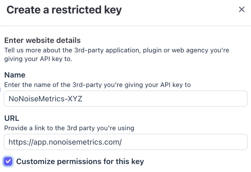 Stripe permissions configuration