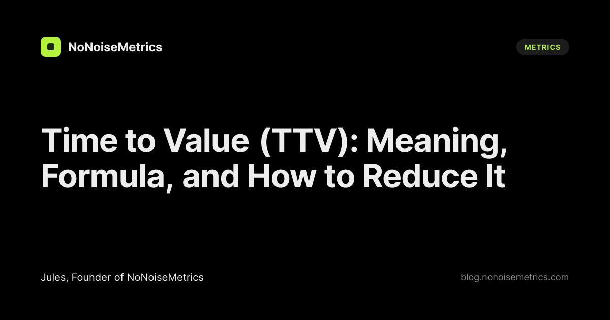 Time to Value (TTV): Meaning, Formula, and How to Reduce It