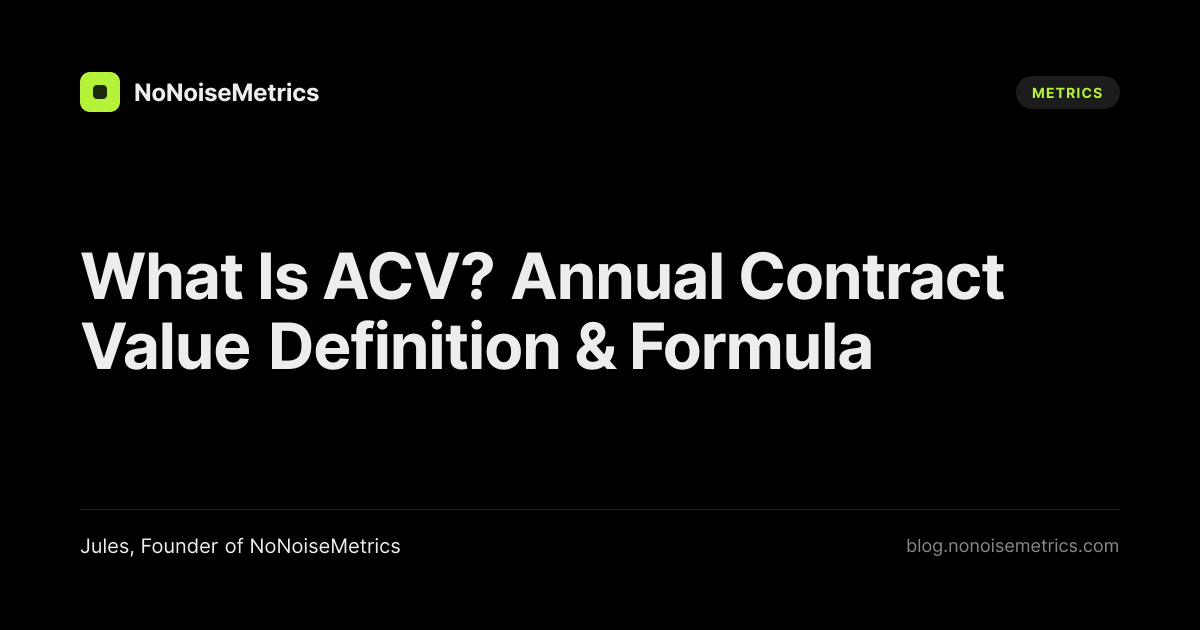 What Is ACV? Annual Contract Value Definition & Formula